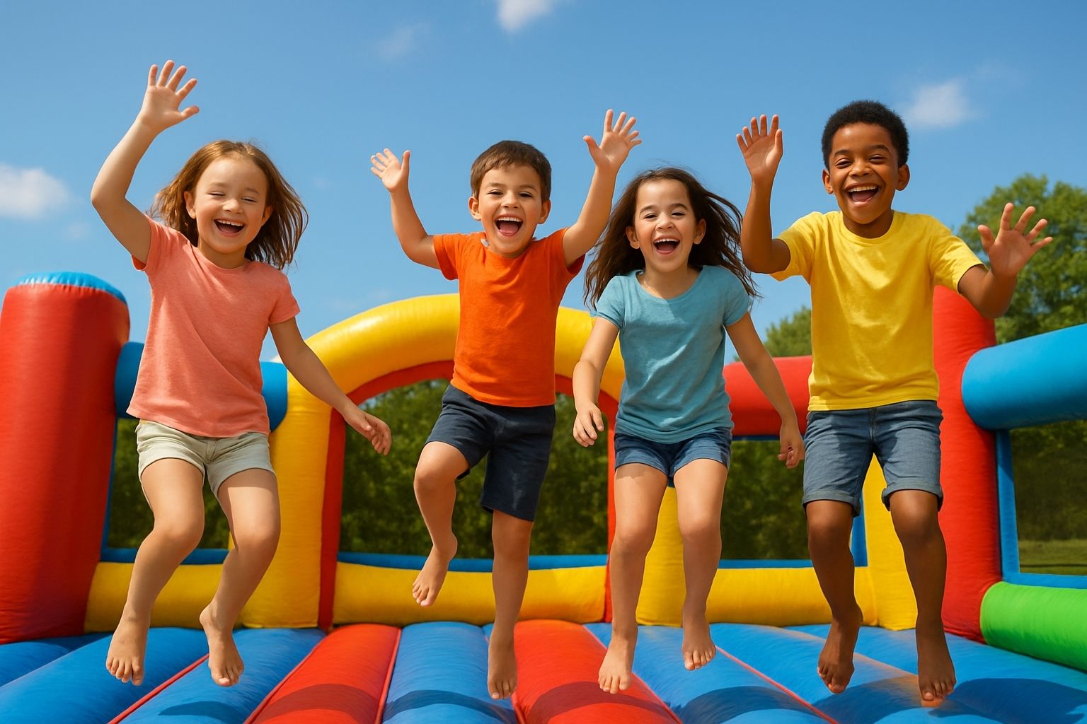 Inflables bagi niños jugando